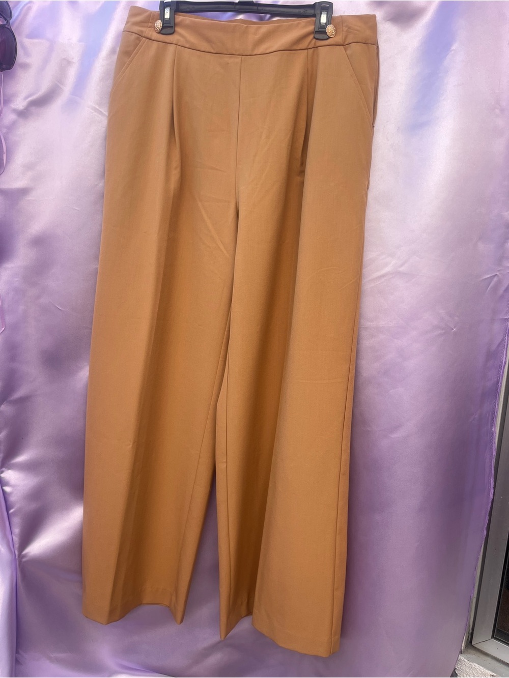 INC International Concepts Wide-Leg High-Rise Pants in Camel Brown
